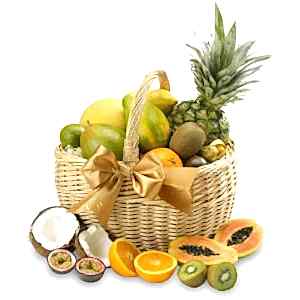 Exotıc Fresh Fruit Gift Basket