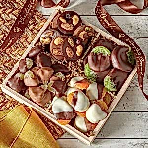 Chocolate–Dipped Fruit & Mendiant Gift Tray