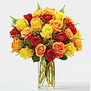 Sunlit Fall Rose Bouquet